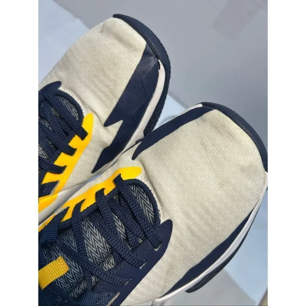 Nike Precision VI Low White Navy Gold Basketball Shoes DD9535-101 Men’s Size 9 U